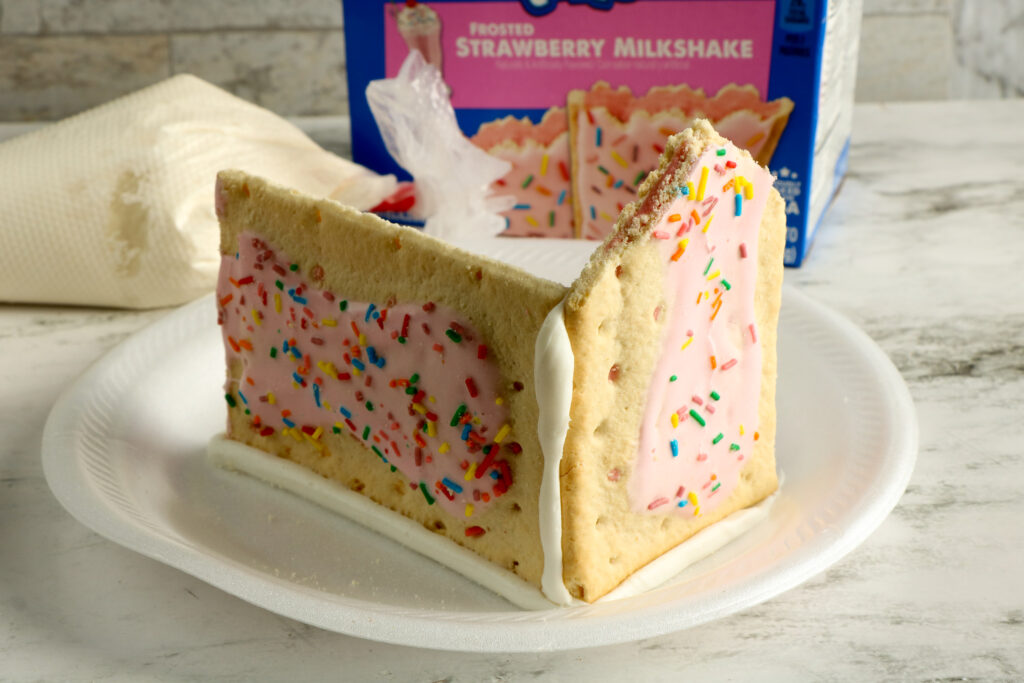 Large Family Valentine's Day Pop-Tart House | Gingerbread House Inspired Family Craft