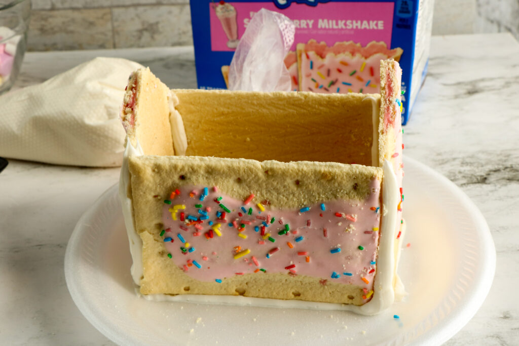 Large Family Valentine's Day Pop-Tart House | Gingerbread House Inspired Family Craft