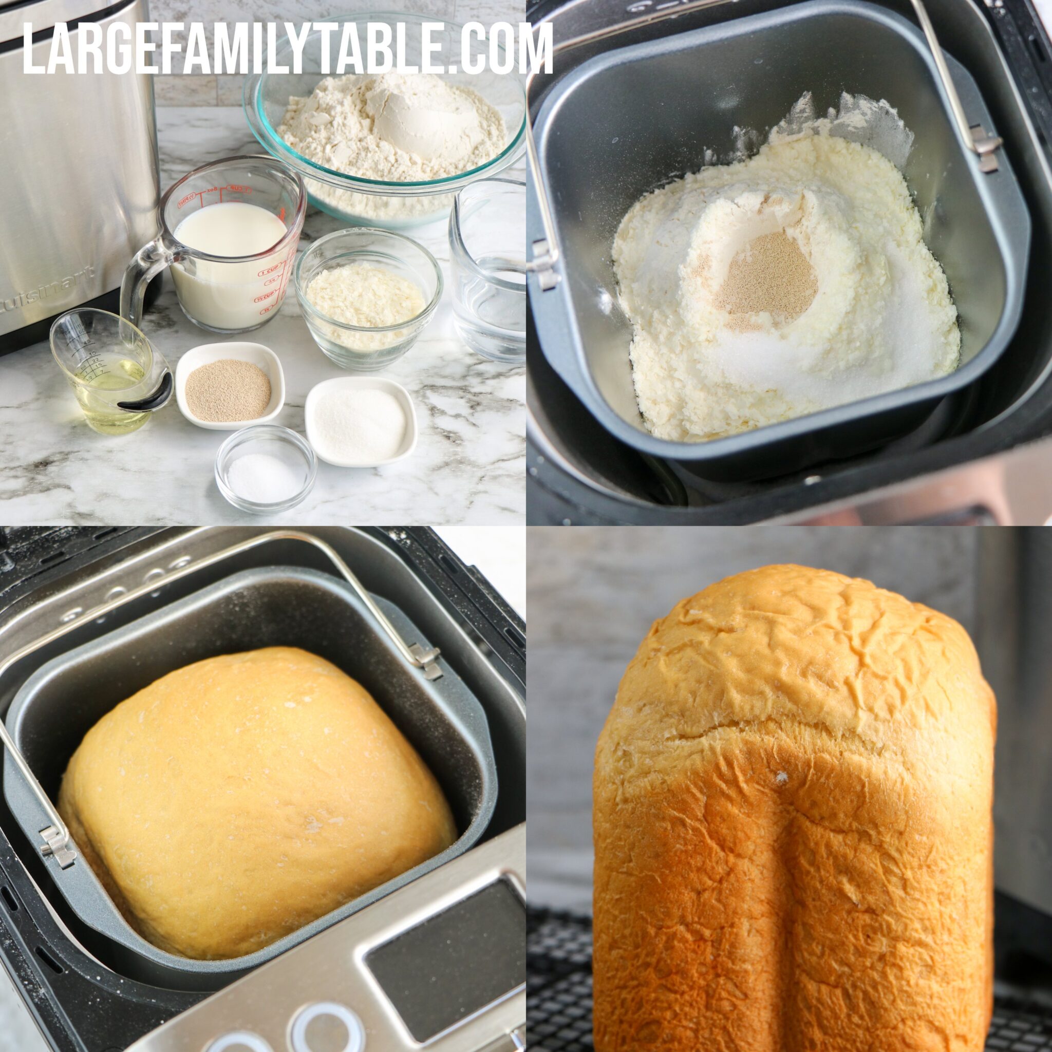 Large Family Bread Machine Potato Bread Freezable, MakeAhead Large