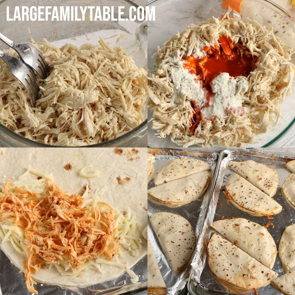 Big Family Buffalo Chicken Quesadillas Sheet Pan Recipe | Lunch or Dinner