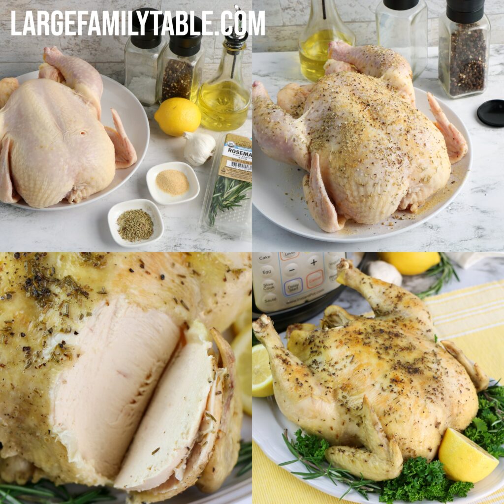 Large Family Instant Pot Whole Lemon Garlic Chicken