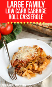 Large Family Low Carb Cabbage Roll