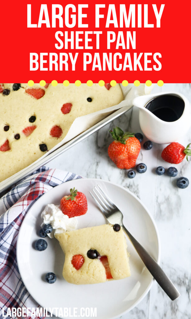Large Family Sheet Pan Berry Pancakes