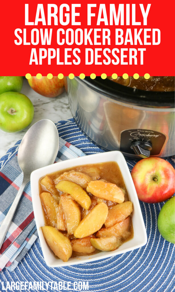 Large Family Slow Cooker Baked Apples Dessert