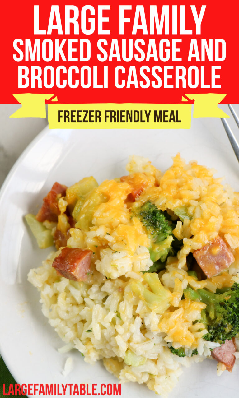 Large Family Smoked Sausage and Broccoli Casserol