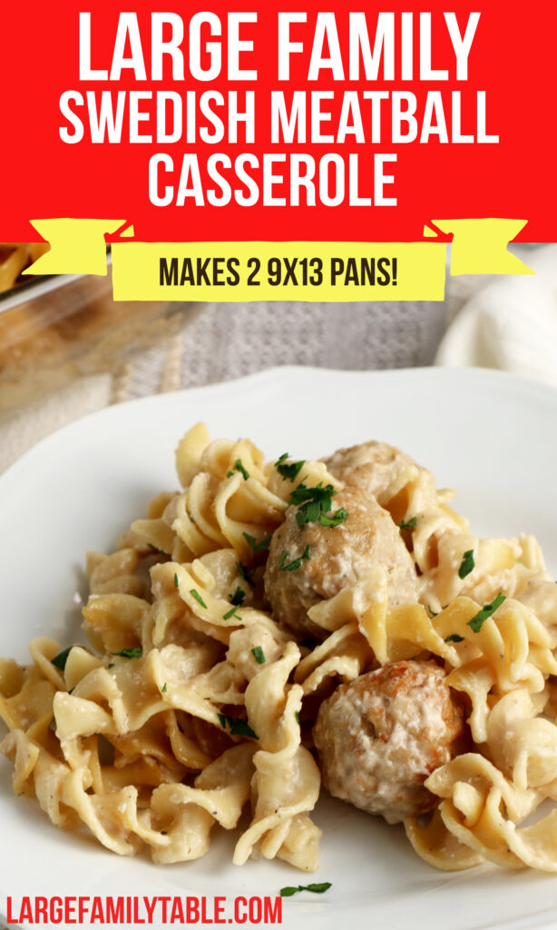 Large Family Swedish Meatball Casserole Dinner Recipe (TWO 9x13 Pans!)