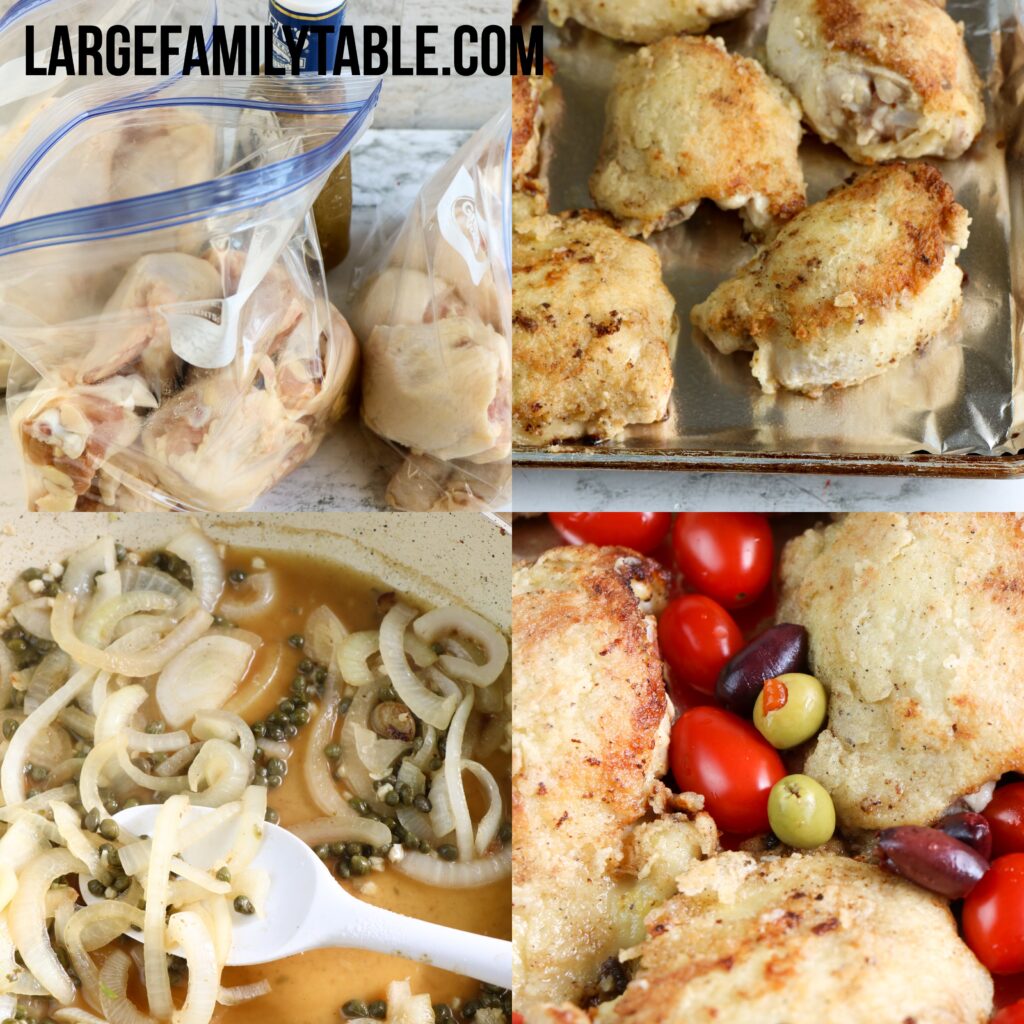 Big Family Oven-Baked Olive and Tomato Chicken Sheet Pan Dinner Recipe