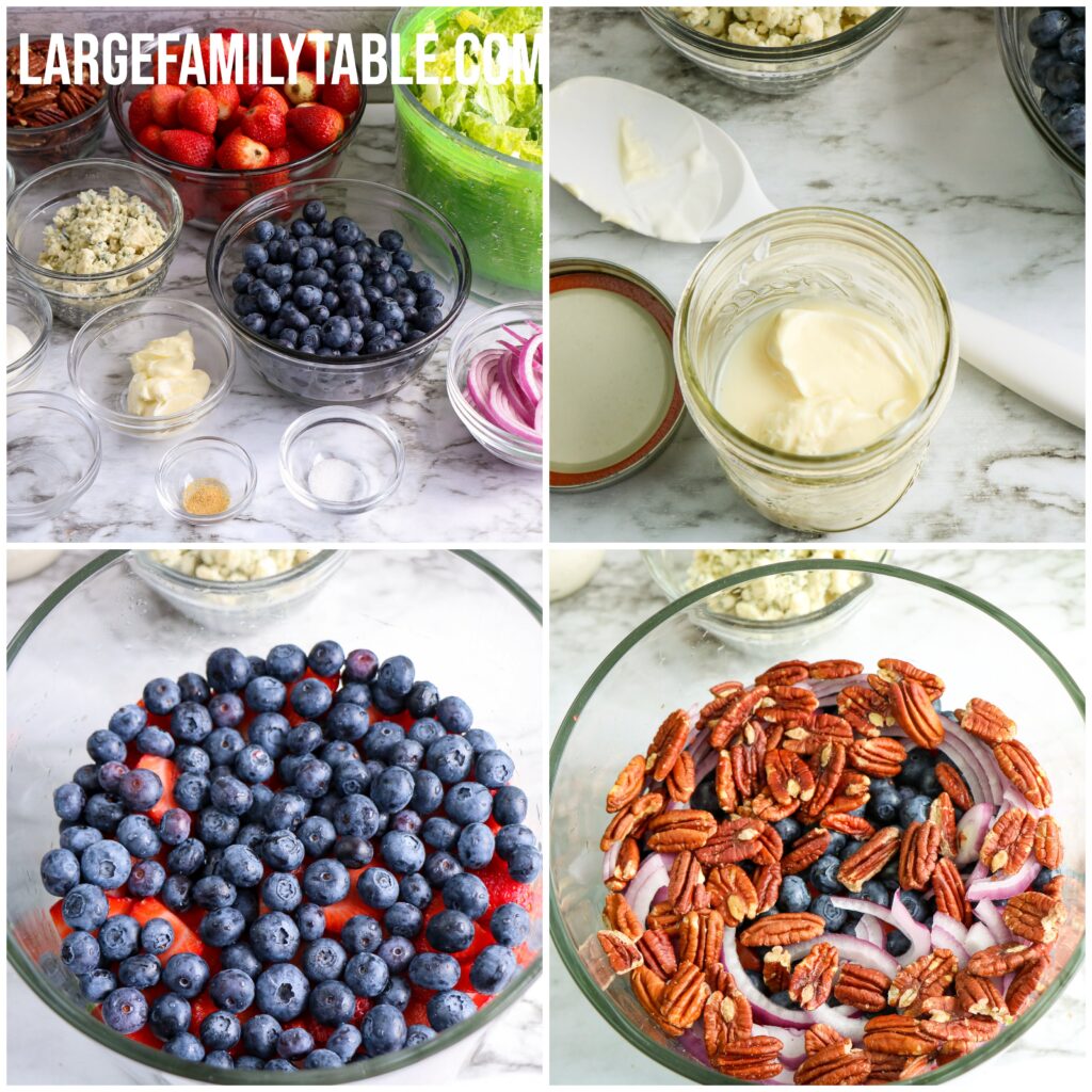 Large Family Berry Blue Layered Salad | Easy Lunch Ideas!!
