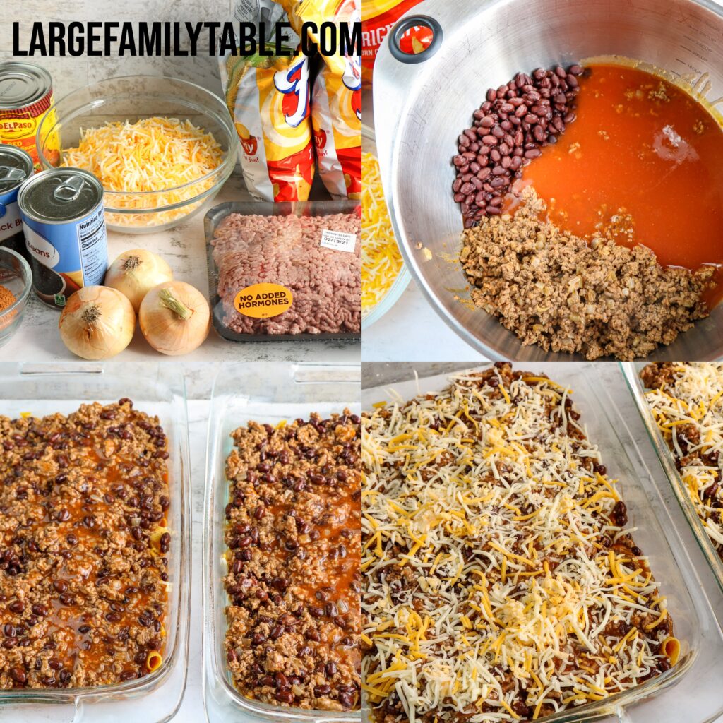 Big Family Corn Chip Pie Casserole | Budget Freezer Meals