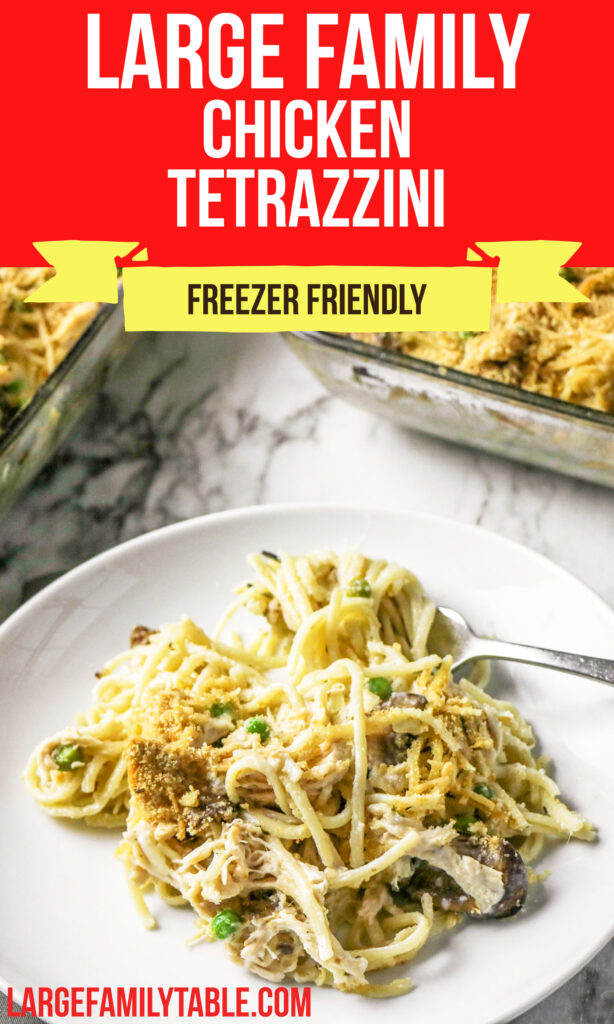 Large Family Freezer-Friendly Chicken Tetrazzini