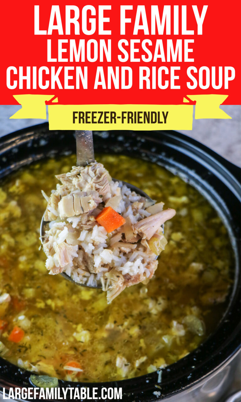 Lemon Sesame Chicken and Rice Soup
