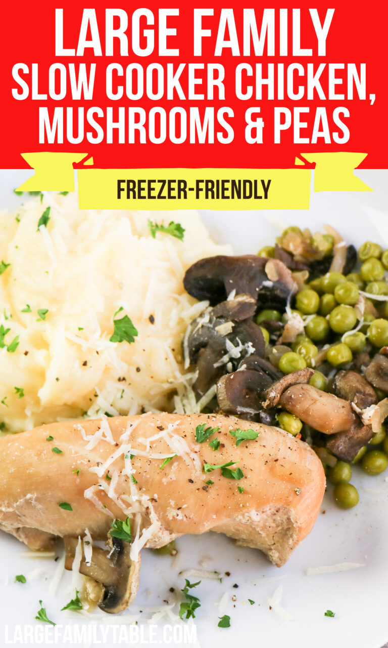 Mushrooms, Peas, and Chicken Dinner