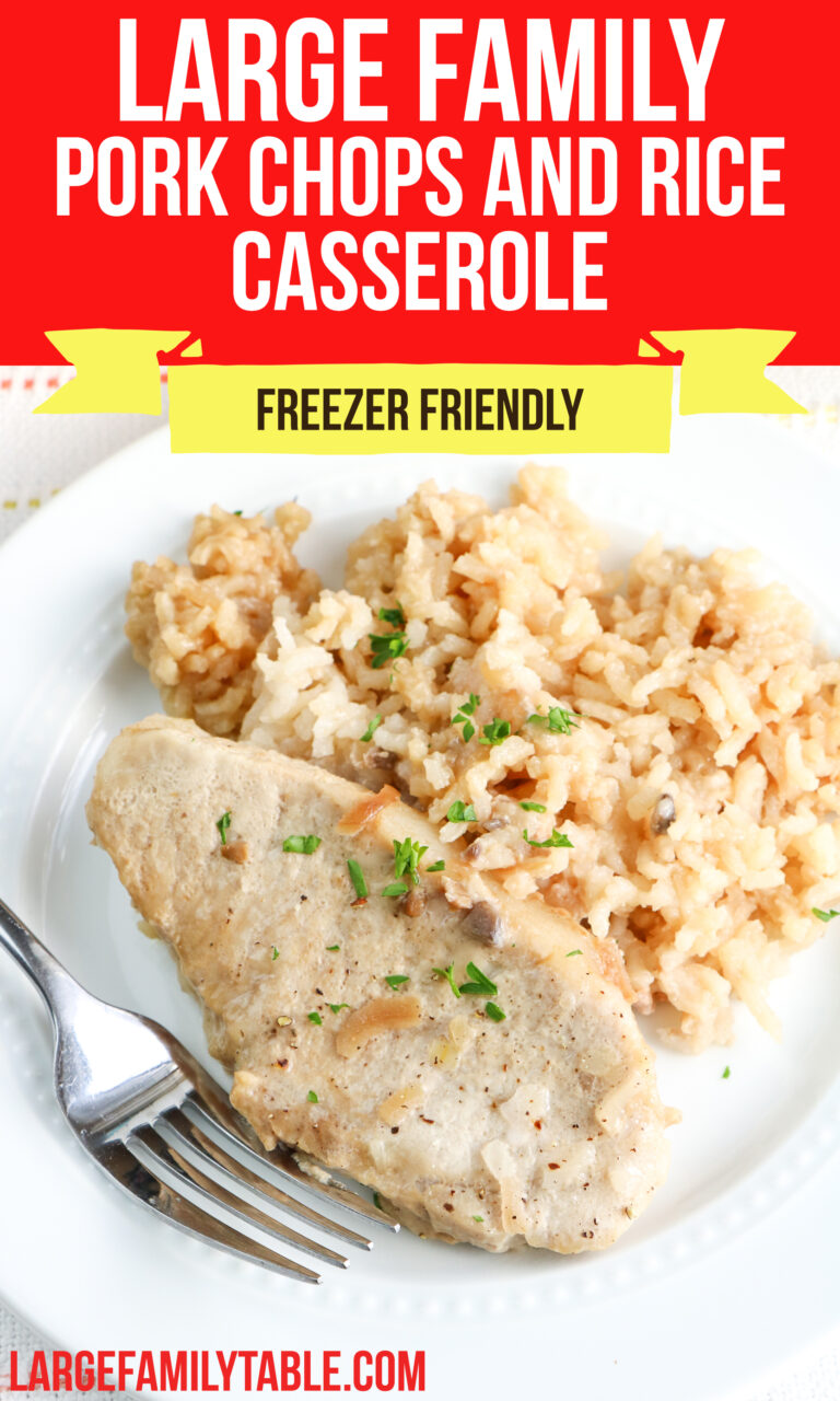 Large Family Pork Chops and Rice Casserole