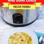 Large Family Slow Cooker Chicken and Dumplings Freezer meal