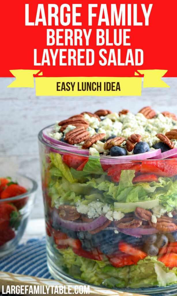 Large Family Berry Blue Layered Salad | Easy Lunch Ideas!!