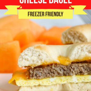 Large Family Sausage, Egg, and Cheese Bagel