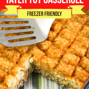 Large Family Sausage, Egg, and Cheese Tater Tot Casserole