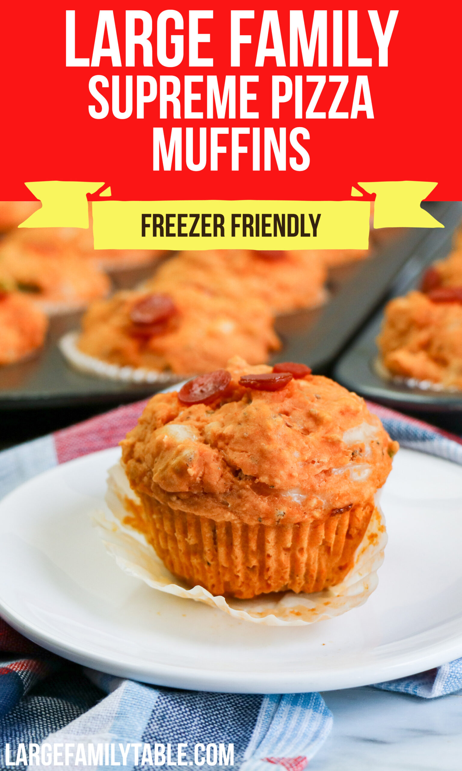 Large Family Supreme Pizza Muffins