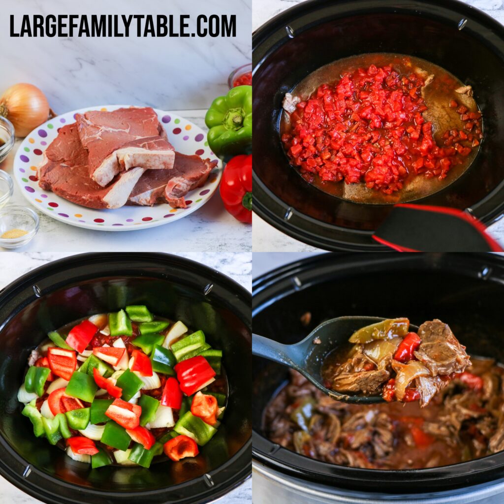 Large Family Low Carb Beef Steak and Peppers | THM-S, Keto, Dairy-Free
