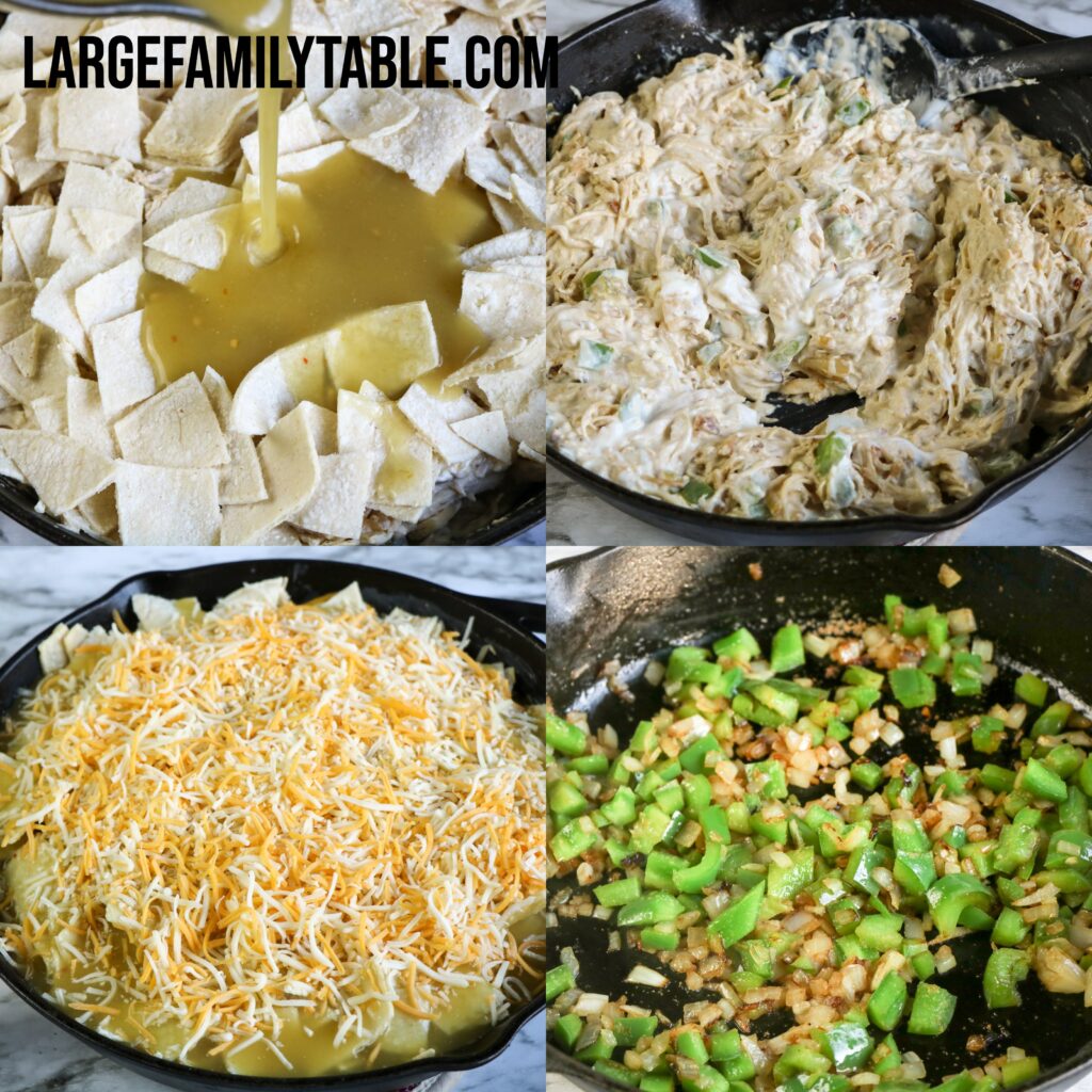Big Family Green Chilies Chicken Enchilada Skillet Meal