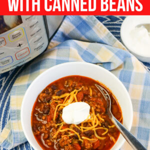 Large Family Instant Pot Chili with Canned Beans