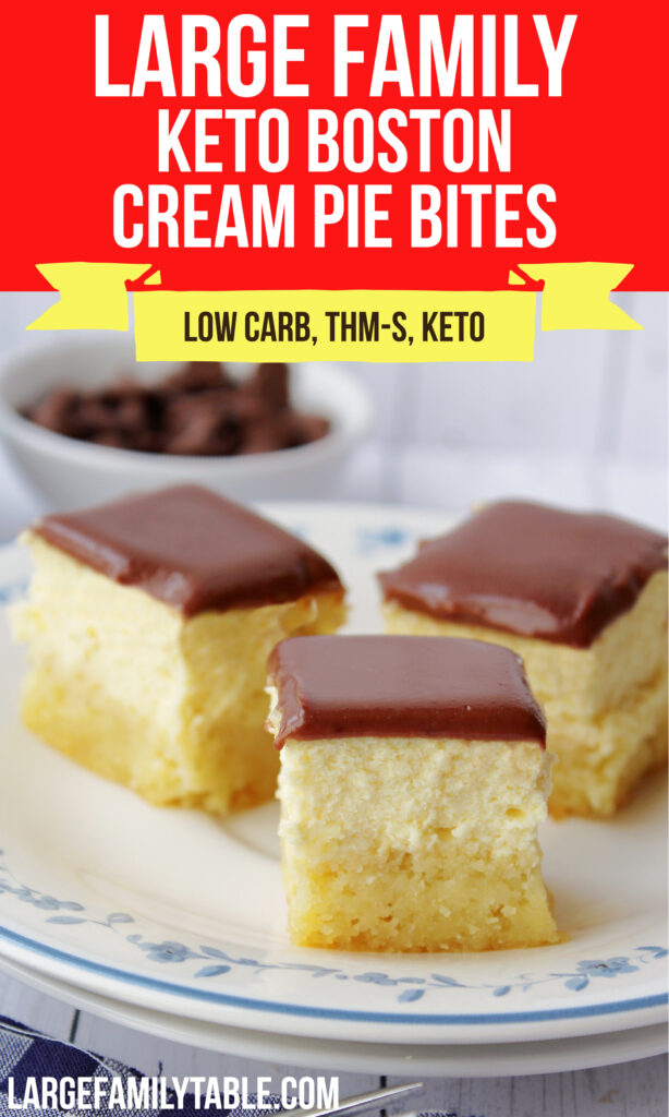 Large Family Keto Boston Cream Pie Bites | Low Carb, THM-S, Keto