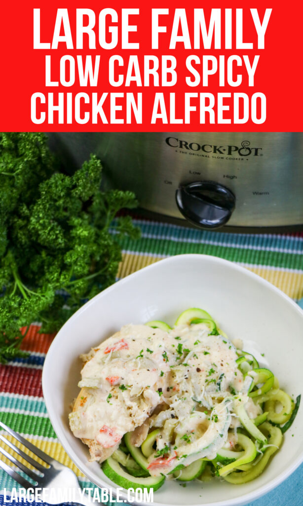 Large Family Spicy Chicken Alfredo | Low Carb, Keto, & THM-S Optional