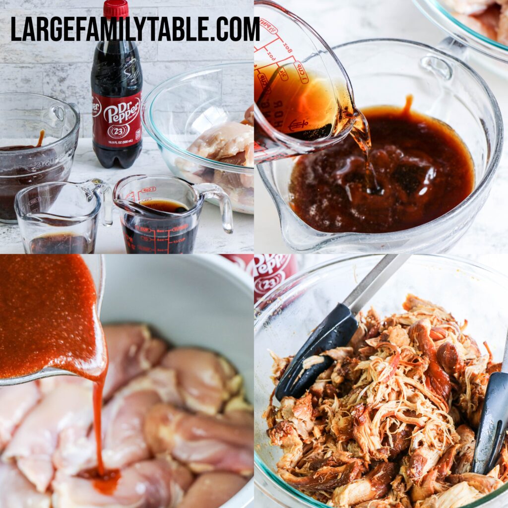 Big Family Instant Pot Dr. Pepper Pulled Chicken Sandwiches