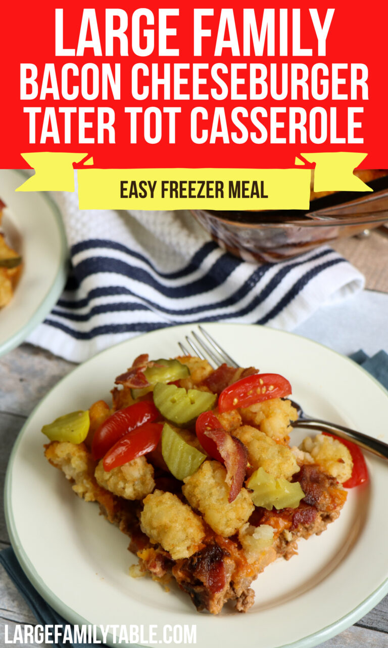 Large Family Bacon Cheeseburger Tater-Tot Casserole