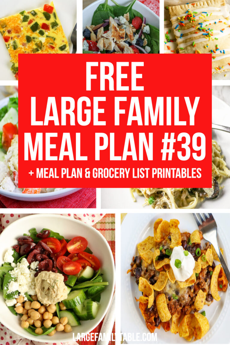 Large Family Meal Plan 39