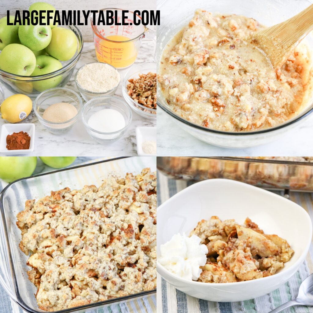 Large Family Low Carb Apple Crisp