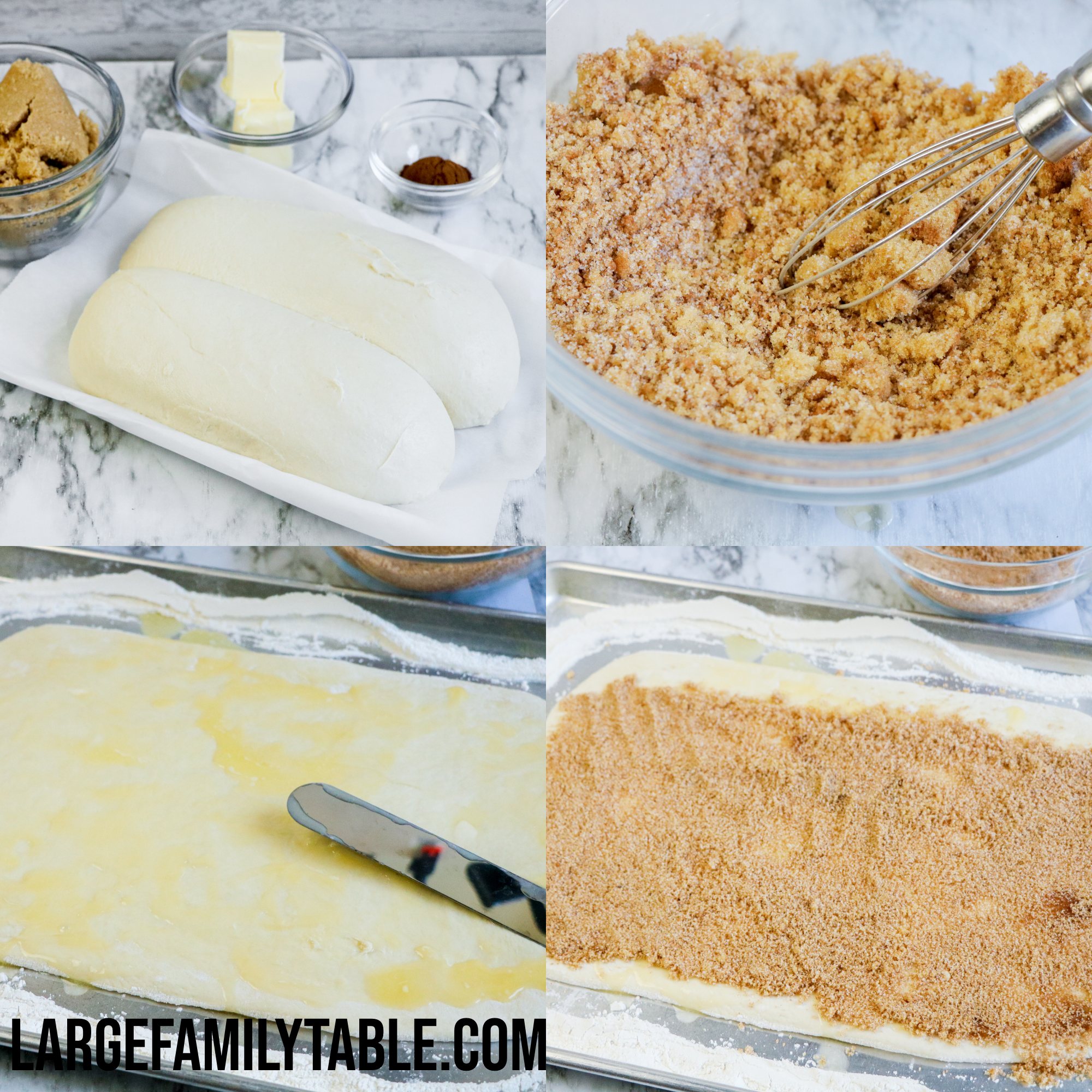 EASY Homemade Cinnamon Rolls From Frozen Dough Large Family Table