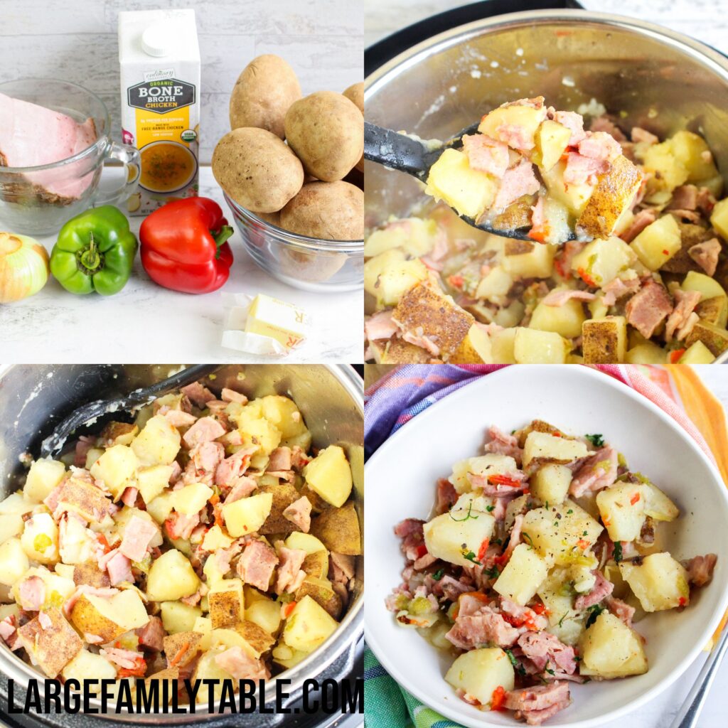 Large Family Instant Pot Ham and Potato Hash | Dairy Free