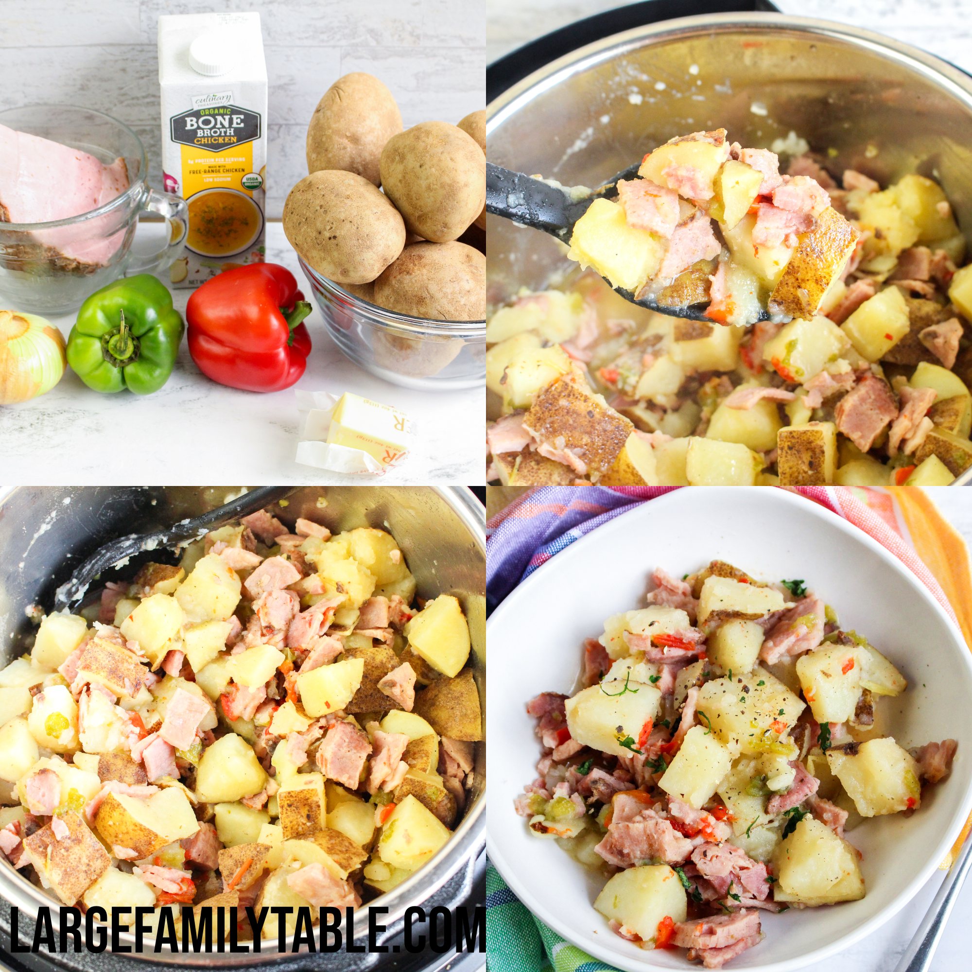 Large Family Instant Pot Ham and Potato Hash | Dairy Free
