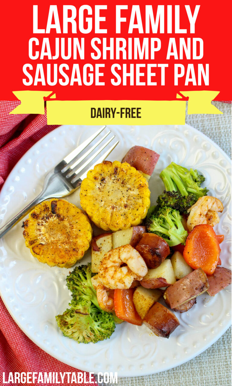 Large Family Cajun Shrimp and Sausage Sheet Pan