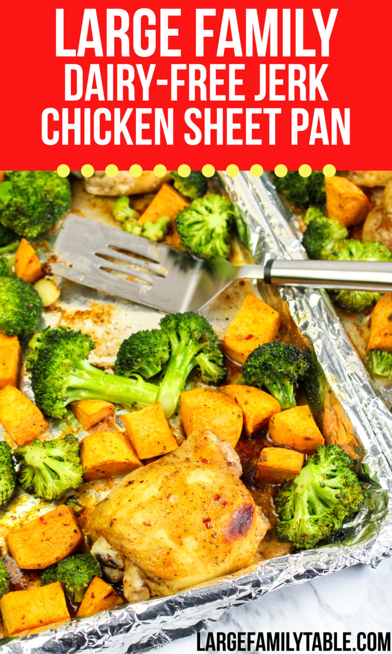 Large Family Jerk Chicken Sheet Pan Dinner DairyFree Large Family