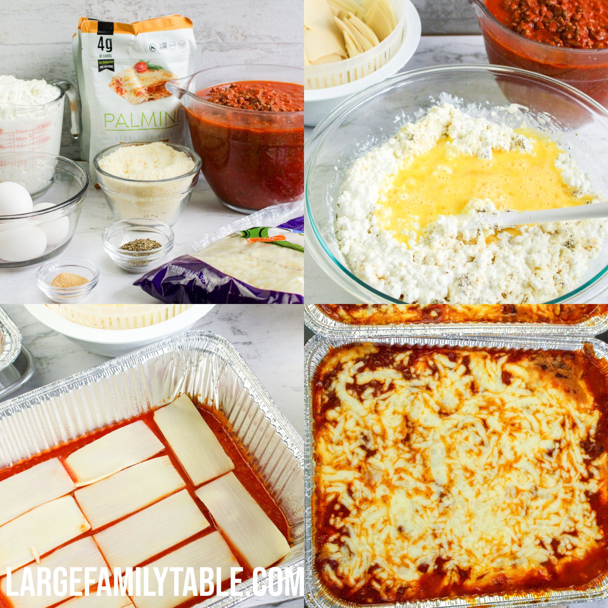 Large Family Palmini Lasagna (Healthy Lasagna Variation) Large Family