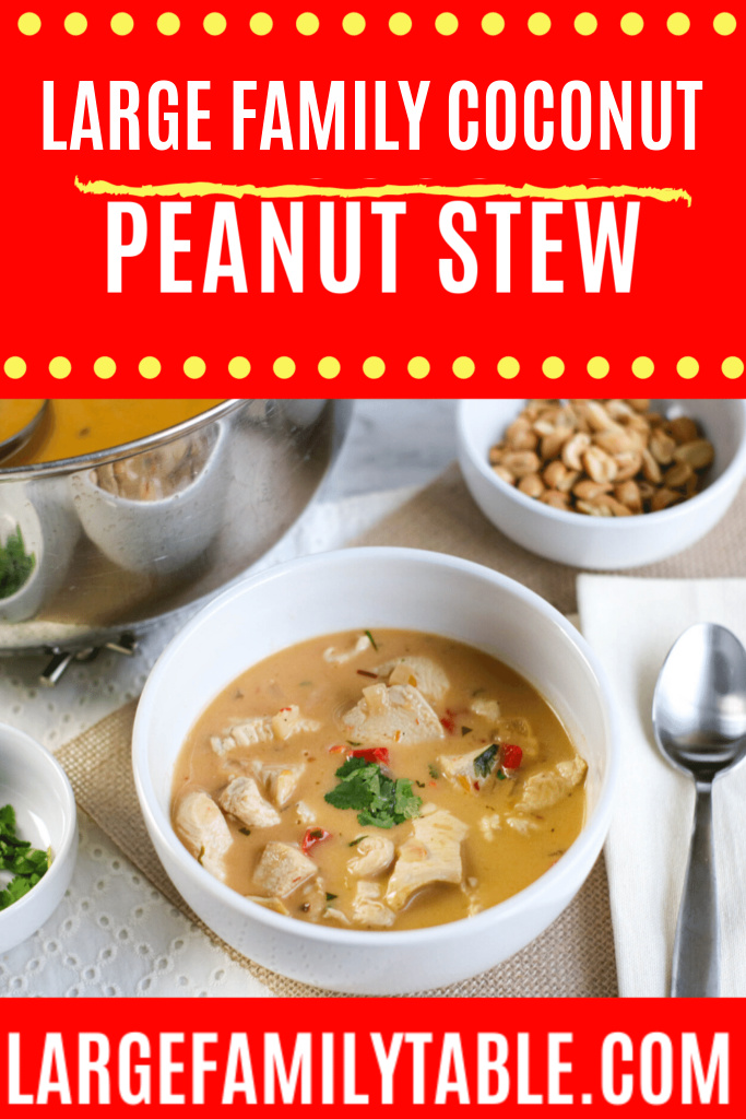 Coconut Peanut Stew | Large Family Recipes, Dairy-free