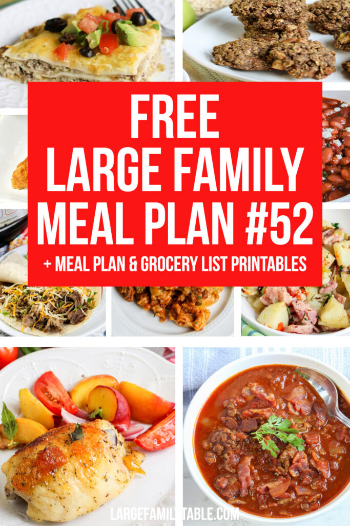 Large Family Meal Plan 52