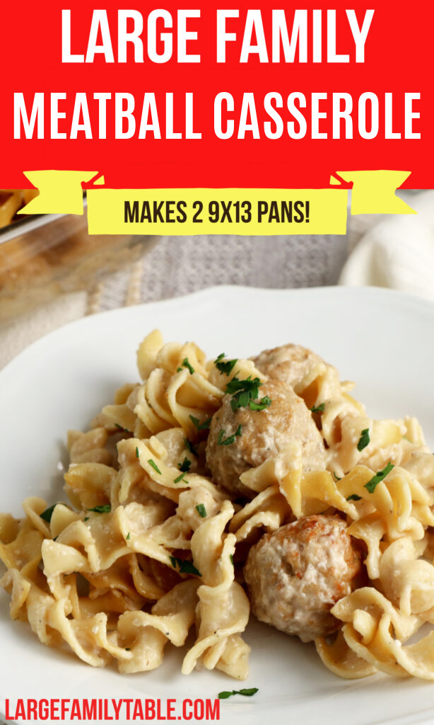 Large Family Meatball Casserole Dinner Recipe (TWO 9x13 Pans!) - Large ...