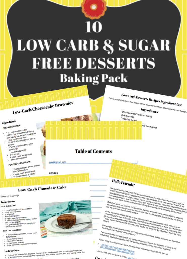 10 Low Carb & Sugar FREE Desserts Baking Pack