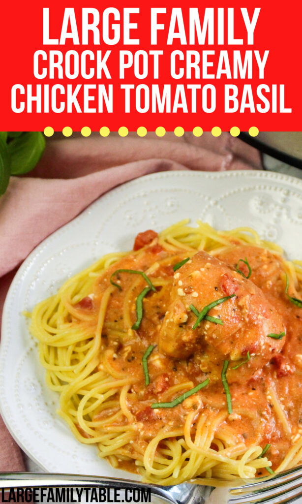 Crock Pot Creamy Chicken Tomato Basil BIG FAMILY RECIPES