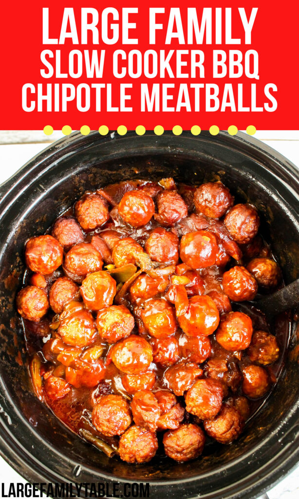 Big Family Slow Cooker Chipotle-Barbecue Meatballs | Dairy Free, Gluten Free