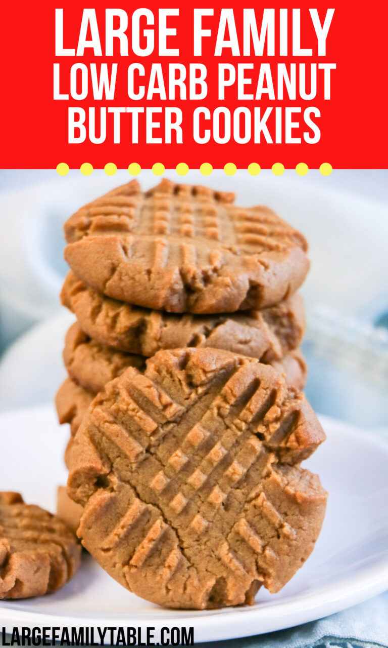 Large Family Low Carb Peanut Butter Cookies