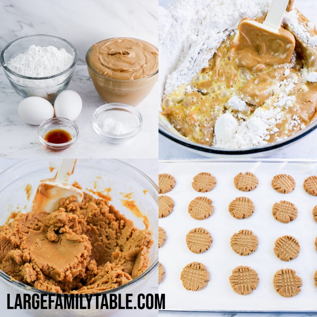 Large Family Low Carb Peanut Butter Cookies