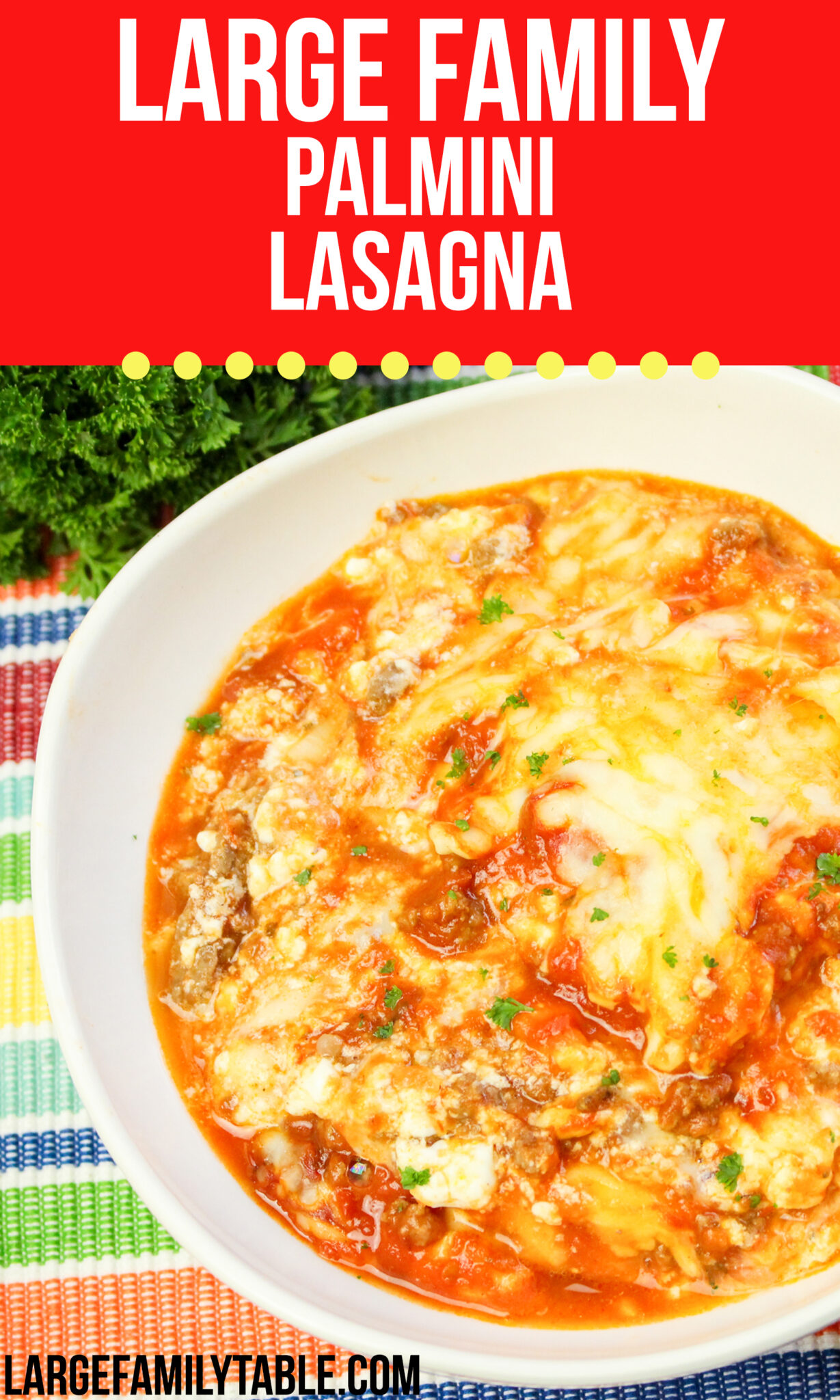 Large Family Palmini Lasagna (Healthy Lasagna Variation) Large Family