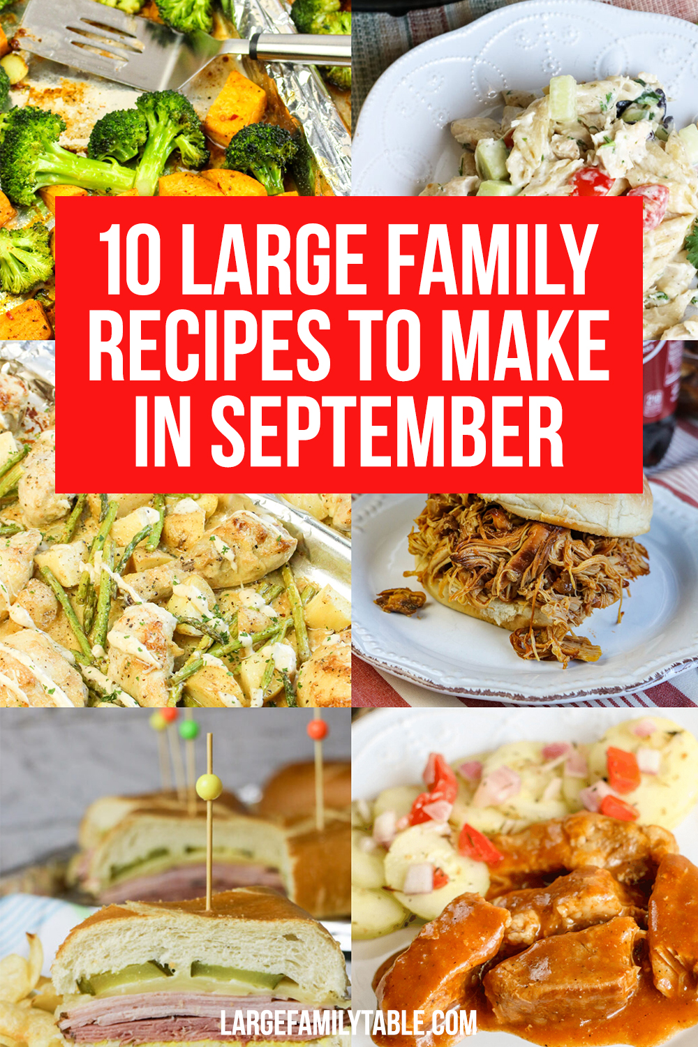 10 Large Family Recipes to Make in September