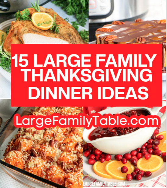 15 Large Family Thanksgiving Dinner Ideas