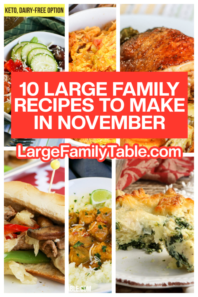 10 Large Family Recipes to Make in November
