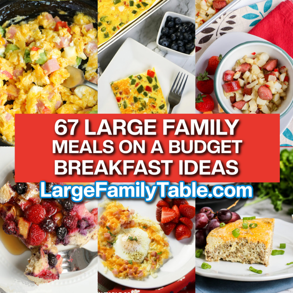 67 Large Family Meals on a Budget Breakfast Ideas